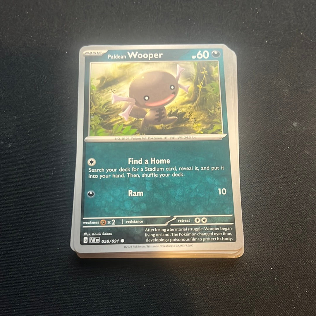Paldean Fates: Paldean Wooper #58 Paldean Fates: Paldean Wooper #58